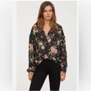 GP&J BAKER X H&M Collaboration Floral Women’s Blouse Medium size 10